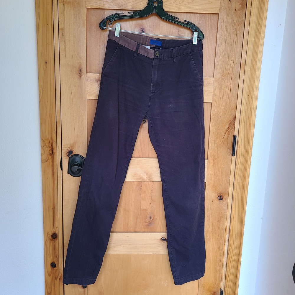 Études France 32‎ x 32 Navy Cotton Chino Pants Minimalist Designer Tailored